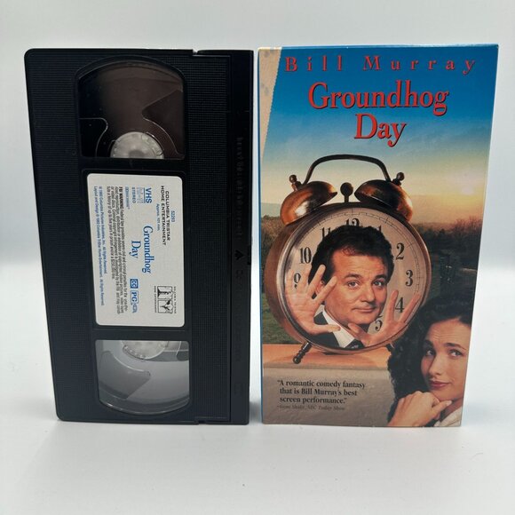 Groundhog Day VHS 1993 Bill Murray Comedy Classic Columbia Tristar - Picture 3 of 3